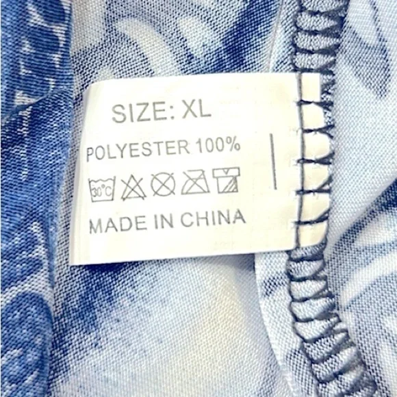 CM Resort Wear Beach Maxi Haltar Dress Blue Size XL - Picture 12 of 12